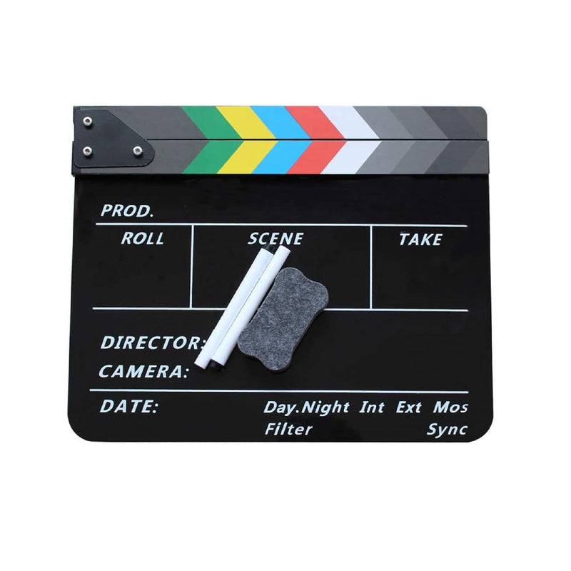 Movie Directors Clapboard | Photography Studio Video TV Acrylic Clapper Board Dry Erase Film Slate Cut Action