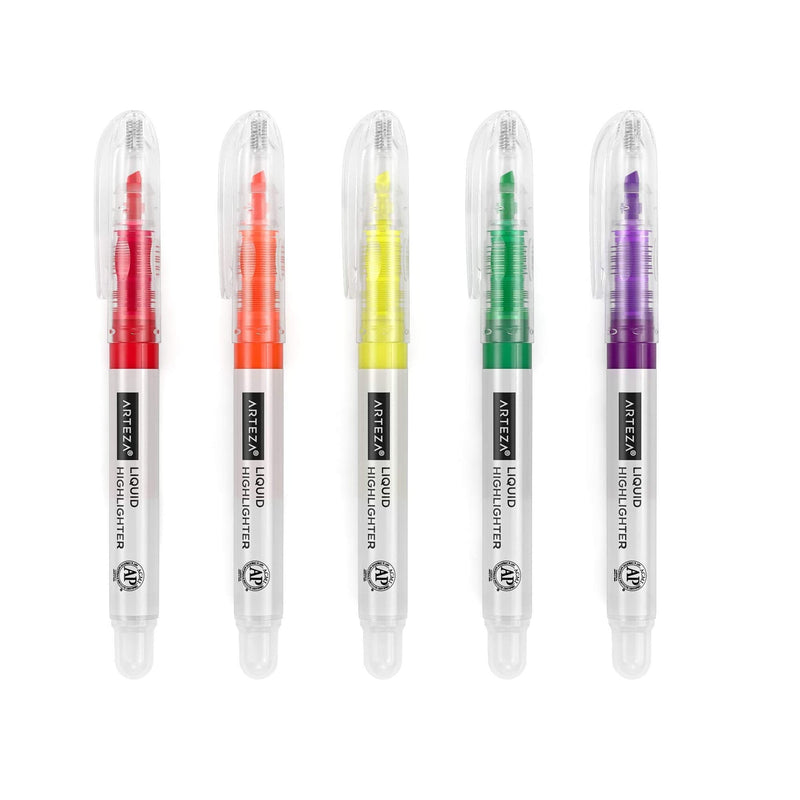 Liquid Highlighter Pens | Set of 30 | Narrow Chisel Tip