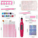 26 Pcs Professional Nail Art Tool Set And Portable Electric Nail Drill | Nail Pen Designer | 3D Nail Accessories Art Kit For Nail Art Salon