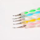 5 Pcs Dotting Pen Tool Nail Art Tip Dot Paint Manicure Kit
