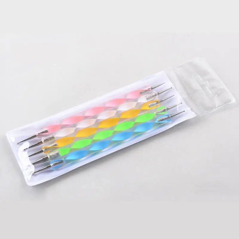 5 Pcs Dotting Pen Tool Nail Art Tip Dot Paint Manicure Kit