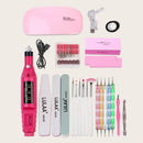 Nail Art Tool Set 12 Pcs Nail Art Polishing Machine Painted Pen Point Drill Pen Nail File Rhinestone Jewelry Kit