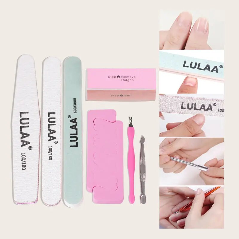 Nail Art Tool Set 12 Pcs Nail Art Polishing Machine Painted Pen Point Drill Pen Nail File Rhinestone Jewelry Kit