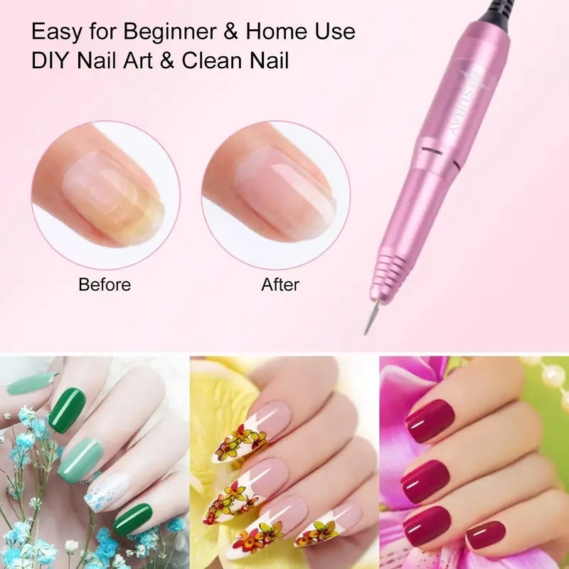 Professional Finger Toe Nail Care Electric Nail Drill Machine Manicure Pedicure Kit Electric Nail Art File Drill With 1Pack Of Sanding Bands