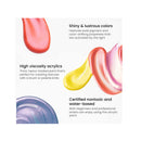 Iridescent Acrylic Paint | Set of 10 Colors Chameleon | 2 oz Bottles