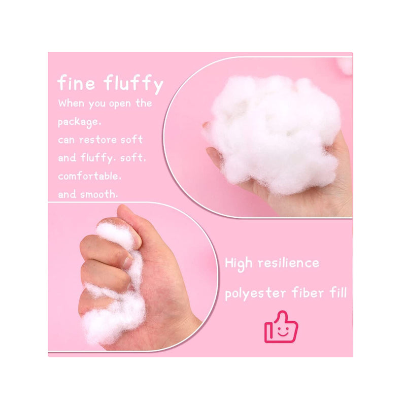 White Polyester Fiber Fill | Fluff Stuffing High Resilience Fill Fiber | 150gr