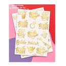 Xo Fetti 30 Bride Tribe Metallic Tattoos | Bachelorette Party Decorations | Bridesmaid Favor + Bride To Be