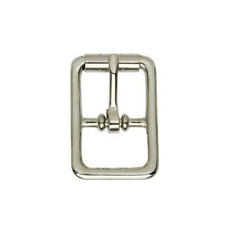 Tandy Leather 1512-10 Center Bar Roller Buckle 1" (25 mm) Nickel Plate