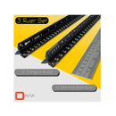 DRAF 12-Inch Architectural Scale Imperial Ruler Set | Laser Engraved Aluminum Triangular Drawing Tool