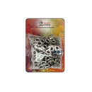 Tandy Leather 1286-12 Eyelets 3/16" (5 mm) Nickel Plated | 100 Pack
