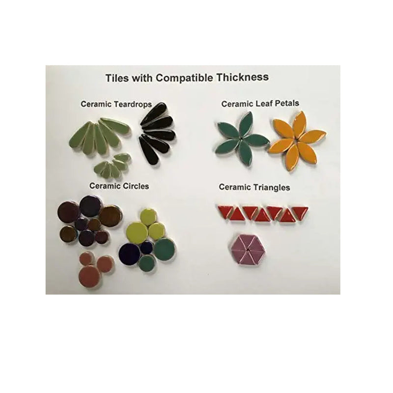 50 Pieces of Mosaic Tiles | Ceramic High Gloss Leaf Flower Petal Shape