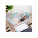 BTSKY 2 Layer Stack & Carry Box |  Plastic Multipurpose Portable Storage Container Box Handled Organizer Storage Box