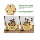 Bamboo Rotating Art Supply Organizer | 7 Sections | Hold 350+ Pencils | School Supplies Organizer for Pen