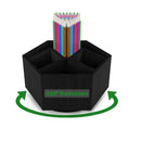 Bamboo Rotating Art Supply Organizer | 7 Sections | Hold 350+ Pencils | School Supplies Organizer for Pen