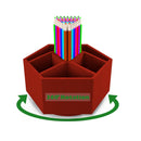 Bamboo Rotating Art Supply Organizer | 7 Sections | Hold 350+ Pencils | School Supplies Organizer for Pen