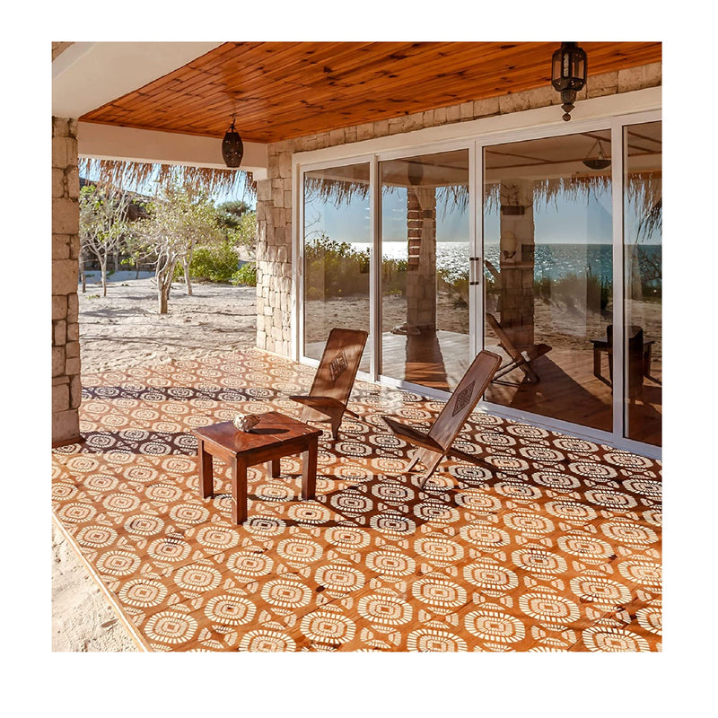 4 Reusable Tile Stencils 12" x 12" | Wall Stencils | Tile Pattern