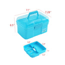 Sunxenze 11'' Clear Plastic Storage Box/Tool Box/Sewing Box Organizer | Multipurpose Organizer