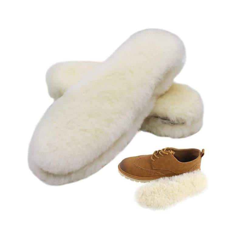 2 Pairs Genuine Thick Sheepskin Fleece Insoles for Women