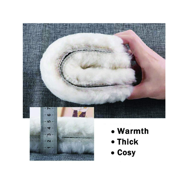 2 Pairs Genuine Thick Sheepskin Fleece Insoles for Women