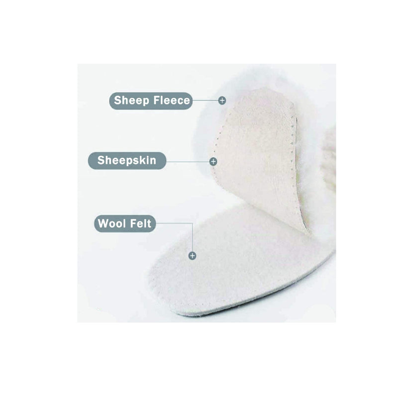 2 Pairs Genuine Thick Sheepskin Fleece Insoles for Women