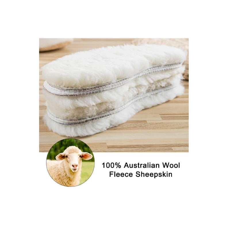 2 Pairs Genuine Thick Sheepskin Fleece Insoles for Women