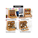 Marbrasse Wooden Desk Organizer Multi-Functional DIY Pen Holder | Pen Organizer for desk | Desktop Stationary | Easy Assembly | Home Office
