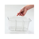 mDesign Plastic Portable Craft Storage Organizer Caddy Tote | Divided Basket Bin with Handle for Crafts | Sewing Art Supplies