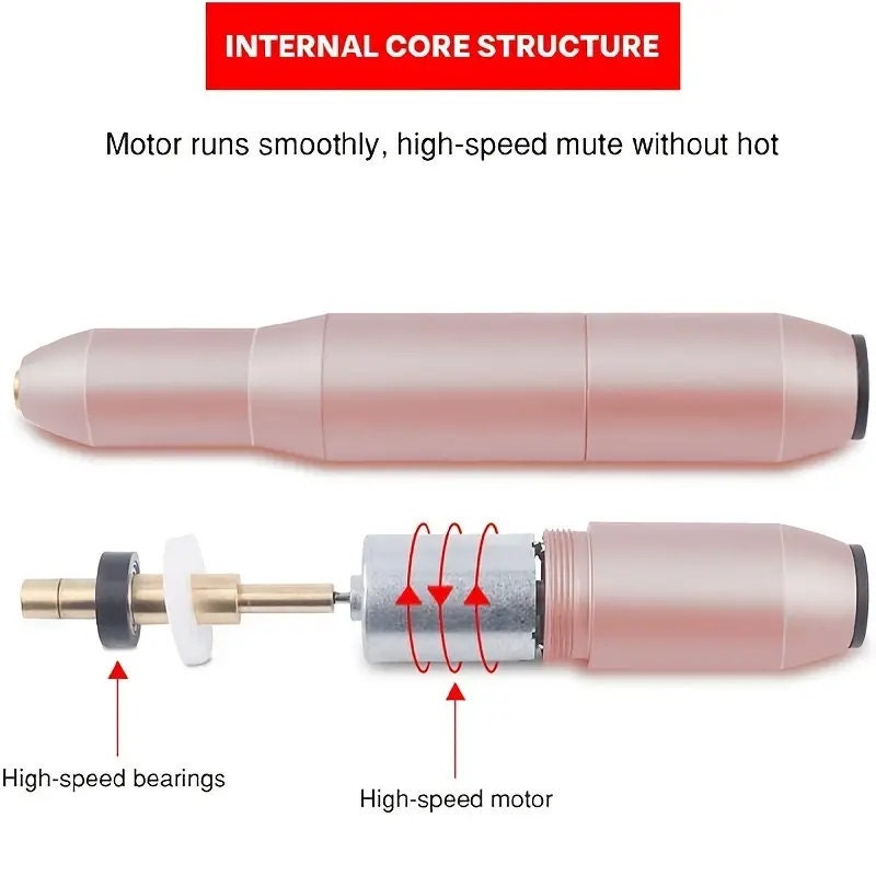 Nail Drill Portable Electric Nail Drill USB Electric Nail Filer With Drill Bits Sanding Bands Professional Nail Drill Machine Tools