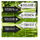 6 pcs. Directional Wedding Road Signs | Directional Yard Signs with Stakes | double sided arrow | wedding signs | welcome sign