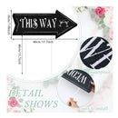 6 pcs. Directional Wedding Road Signs | Directional Yard Signs with Stakes | double sided arrow | wedding signs | welcome sign
