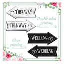 6 pcs. Directional Wedding Road Signs | Directional Yard Signs with Stakes | double sided arrow | wedding signs | welcome sign