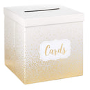 Hallmark | 10 Inch Elegant Card Receiving Box | Pearl And Golden Dots | For Weddings | Graduations | Retirements