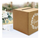 KALEFO Kraft Card Box Wedding Favors Post Box Carton Wedding Party Decor Table Centerpiece
