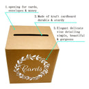 KALEFO Kraft Card Box Wedding Favors Post Box Carton Wedding Party Decor Table Centerpiece