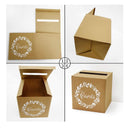 KALEFO Kraft Card Box Wedding Favors Post Box Carton Wedding Party Decor Table Centerpiece