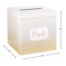 Hallmark | 10 Inch Elegant Card Receiving Box | Pearl And Golden Dots | For Weddings | Graduations | Retirements