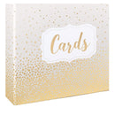 Hallmark | 10 Inch Elegant Card Receiving Box | Pearl And Golden Dots | For Weddings | Graduations | Retirements