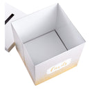 Hallmark | 10 Inch Elegant Card Receiving Box | Pearl And Golden Dots | For Weddings | Graduations | Retirements
