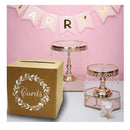 KALEFO Kraft Card Box Wedding Favors Post Box Carton Wedding Party Decor Table Centerpiece