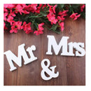 IronBuddy Mr Mrs Sign Letters 3D White Wooden Letters Wooden Decoration Mr And Mrs Letters for Party Wedding Table Decoration