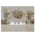 Nine To Nine - Large Mr And Mrs Wedding Table Sign | Set Of Wedding Decorations | Wedding Decoration With Wooden Letters