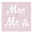 Nine To Nine - Large Mr And Mrs Wedding Table Sign | Set Of Wedding Decorations | Wedding Decoration With Wooden Letters