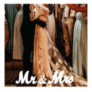 Nine To Nine - Large Mr And Mrs Wedding Table Sign | Wedding Decoration Game | Wood Letters