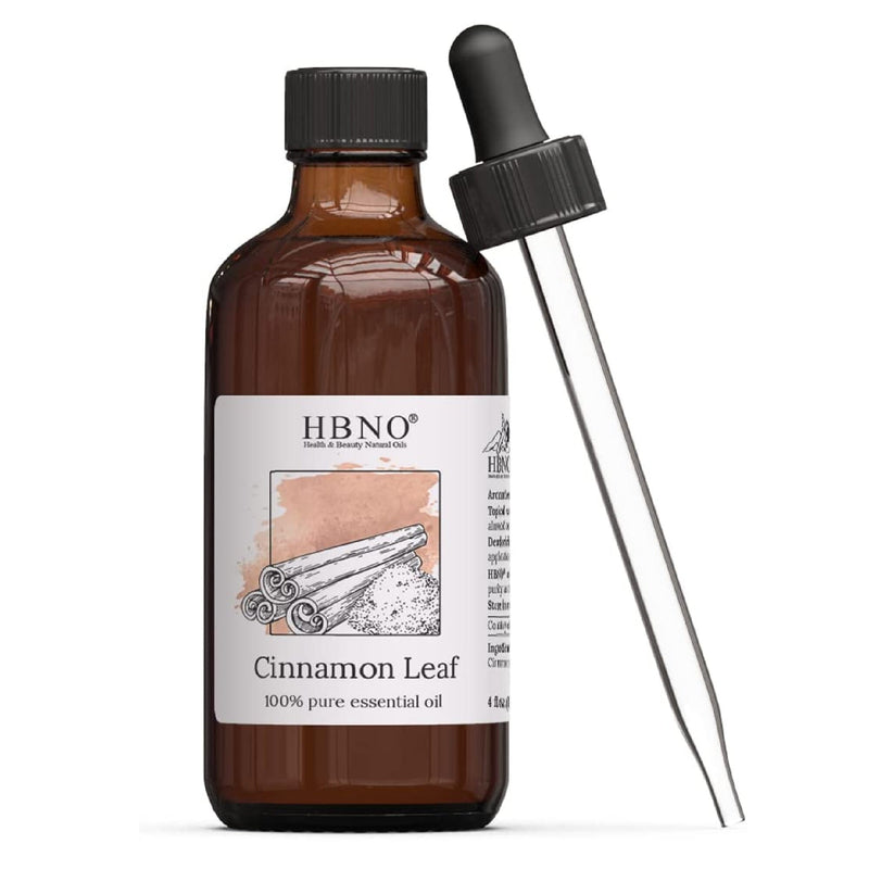 Cinnamon Leaf Essential Oil HBNO 4 oz (120 ml) | 100% Pure Cinnamon Essential Oil | Ideal for soap or candle making