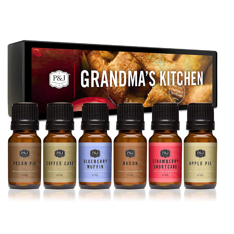 P&J Commercial Fragrance Oil | Grandma's Kitchen Set of 6 | Scented Oil To Make Soap and candle