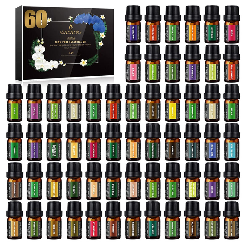 Premium Essential Oil Set | 100% Natural Essential Oils | Perfect For Diffuser and Candle Making