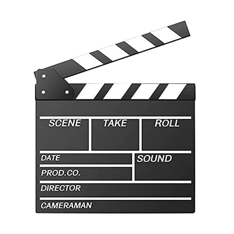 Professional Movie Directors Clapboard | Photography Studio Video TV Acrylic Clapper Board Dry Erase Film Slate