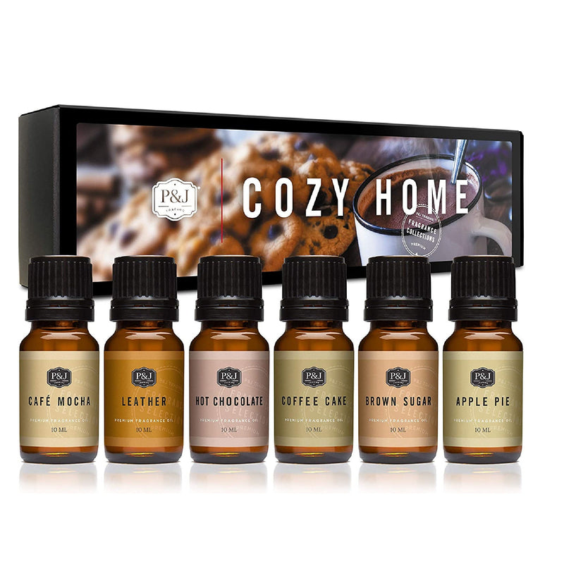 P&J Commercial Fragrance Oil | Cozy Home Set Of 6 | Scented Oil To Make Soap | Diffusers | Make Candles