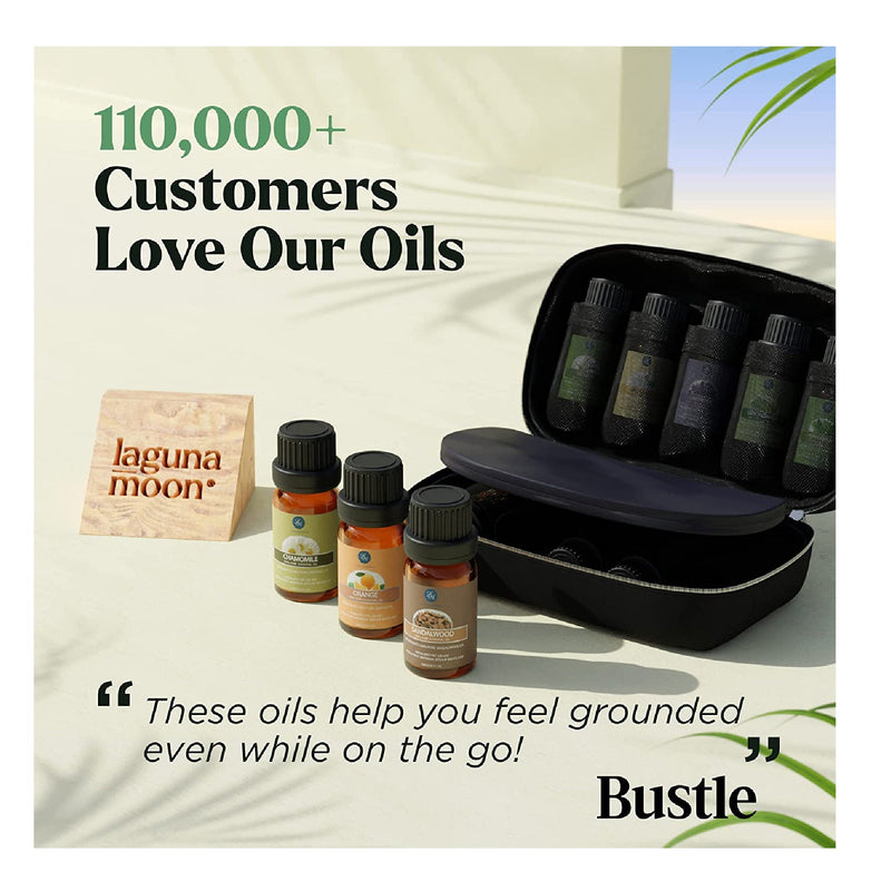 Essential Oil Set | 10 Piece Organic Aromatherapy Oil In Portable Bag for candle making