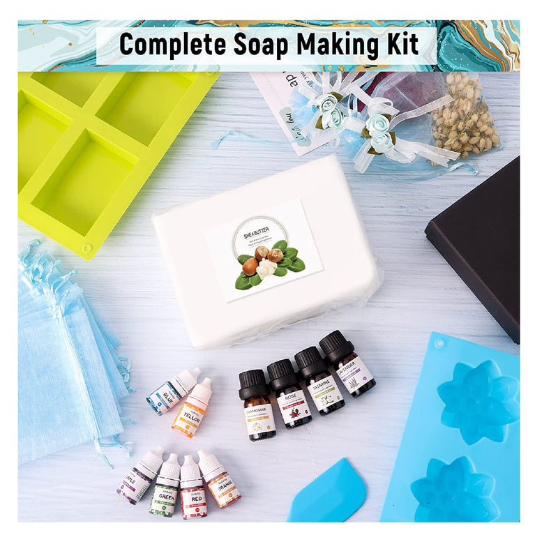 ALEXES Soap Making Kit - Make Your Own Handmade Soap - DIY Soap Making  Supplies Kit for Adults - 1.1 lb Glycerin Soap Base - for Beginners